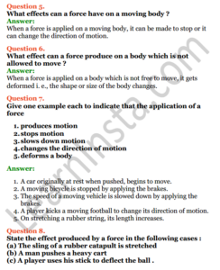 Selina Concise Physics Class ICSE Solutions Chapter Force NCERT MCQ