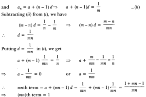 Arithmetic Progressions Class Extra Questions Maths Chapter With