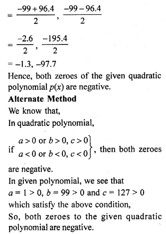 RD Sharma Class 10 Solutions Chapter 2 Polynomials MCQS 33