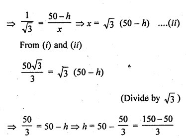 RD Sharma Class 10 Solutions Chapter 12 Heights and Distances Ex 12.1 129
