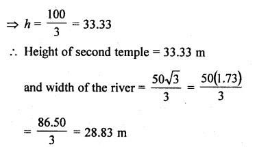 RD Sharma Class 10 Solutions Chapter 12 Heights and Distances Ex 12.1 130
