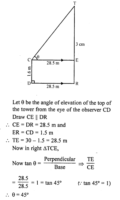 RD Sharma Class 10 Solutions Chapter 12 Heights and Distances Ex 12.1 154