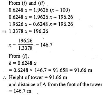 RD Sharma Class 10 Solutions Chapter 12 Heights and Distances Ex 12.1 27