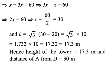 RD Sharma Class 10 Solutions Chapter 12 Heights and Distances Ex 12.1 30