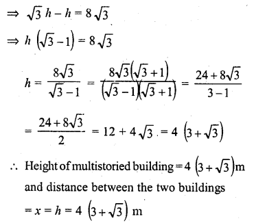 RD Sharma Class 10 Solutions Chapter 12 Heights and Distances Ex 12.1 50