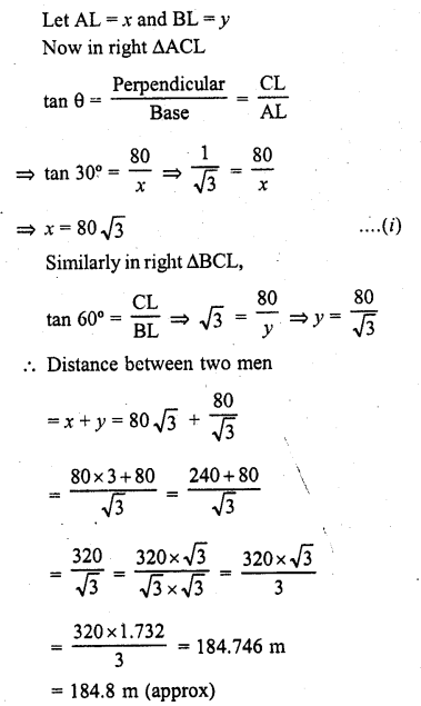 RD Sharma Class 10 Solutions Chapter 12 Heights and Distances Ex 12.1 75