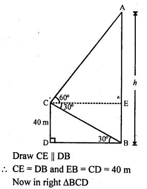 RD Sharma Class 10 Solutions Chapter 12 Heights and Distances Ex 12.1 80