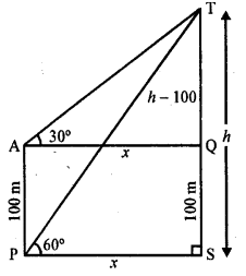 RD Sharma Class 10 Solutions Chapter 12 Heights and Distances Ex 12.1 98