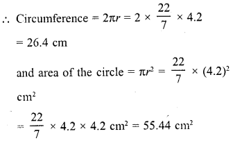 RD Sharma Class 10 Solutions Chapter 13 Areas Related to Circles Ex 13.1 1