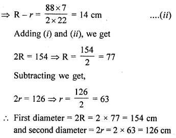 RD Sharma Class 10 Solutions Chapter 13 Areas Related to Circles Ex 13.1 9
