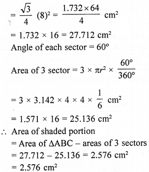 RD Sharma Class 10 Solutions Chapter 13 Areas Related to Circles Ex 13.4 116