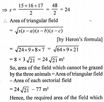 RD Sharma Class 10 Solutions Chapter 13 Areas Related to Circles Ex 13.4 120