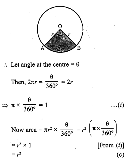 RD Sharma Class 10 Solutions Chapter 13 Areas Related to Circles MCQS 59