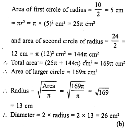 RD Sharma Class 10 Solutions Chapter 13 Areas Related to Circles MCQS 67
