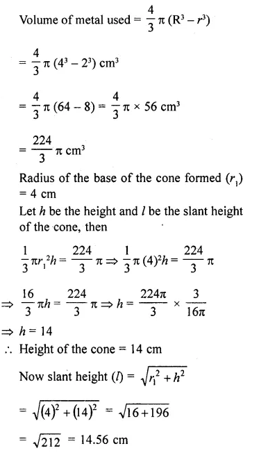 RD Sharma Class 10 Solutions Chapter 14 Surface Areas and Volumes Ex 14.1 29