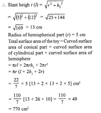 RD Sharma Class 10 Solutions Chapter 14 Surface Areas and Volumes Ex 14.2 10