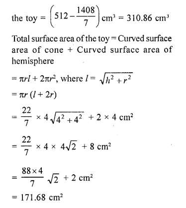 RD Sharma Class 10 Solutions Chapter 14 Surface Areas and Volumes Ex 14.2 56