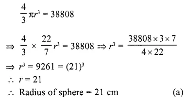 RD Sharma Class 10 Solutions Chapter 14 Surface Areas and Volumes MCQS 32