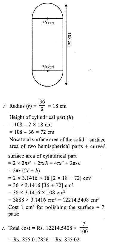 RD Sharma Class 10 Solutions Chapter 14 Surface Areas and Volumes Revision Exercise 32