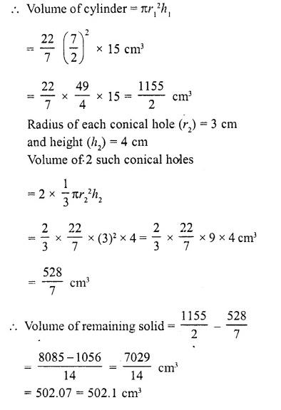 RD Sharma Class 10 Solutions Chapter 14 Surface Areas and Volumes Revision Exercise 46