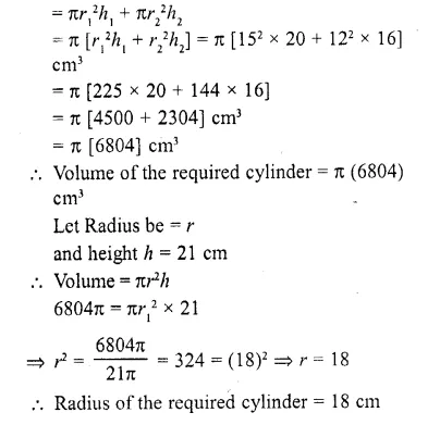 RD Sharma Class 10 Solutions Chapter 14 Surface Areas and Volumes Revision Exercise 6