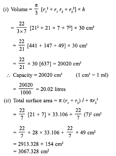 RD Sharma Class 10 Solutions Chapter 14 Surface Areas and Volumes Revision Exercise 73