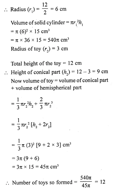RD Sharma Class 10 Solutions Chapter 14 Surface Areas and Volumes Revision Exercise 84
