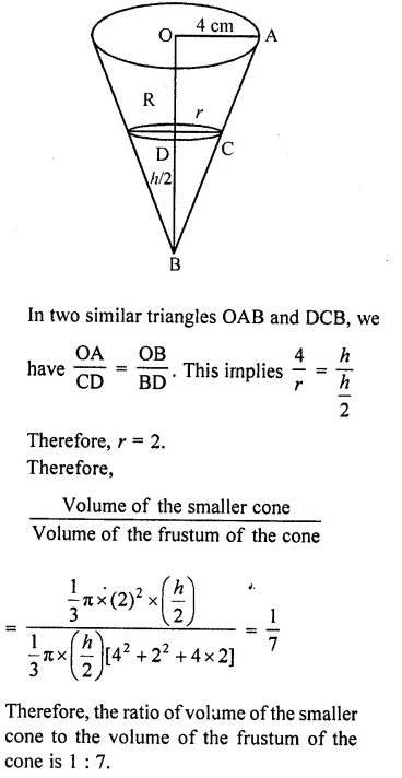 RD Sharma Class 10 Solutions Chapter 14 Surface Areas and Volumes Revision Exercise 87