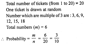 RD Sharma Class 10 Solutions Chapter 16 Probability Ex VSAQS 10
