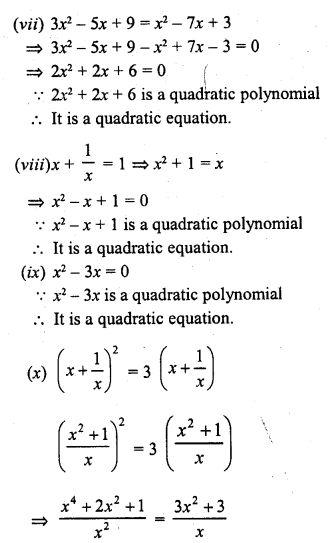 RD Sharma Class 10 Solutions Chapter 4 Quadratic Equations Ex 4.1 6