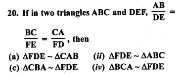 RD Sharma Class 10 Solutions Chapter 7 Triangles MCQS 23