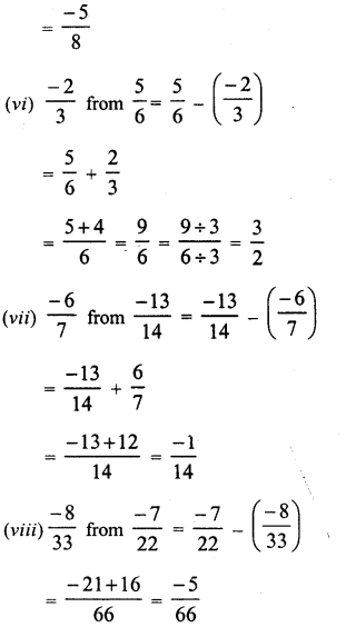 RD Sharma Class 8 Solutions Chapter 1 Rational Numbers Ex 1.3 5