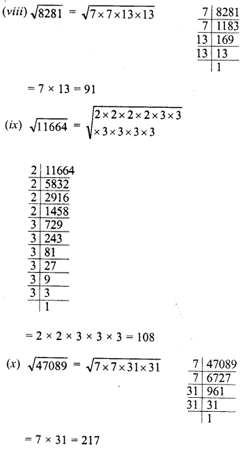 RD Sharma Class 8 Solutions Chapter 3 Squares and Square Roots Ex 3.4 4