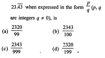 RD Sharma Class 9 Solutions Chapter 1 Number Systems MCQS Q16.1