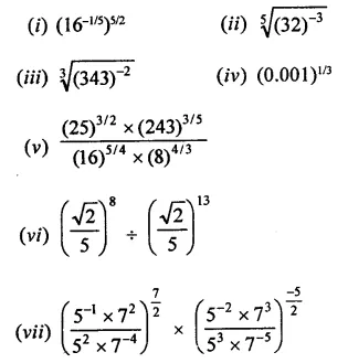 RD Sharma Class 9 Solutions Chapter 2 Exponents of Real Numbers Ex 2.2 Q2.1