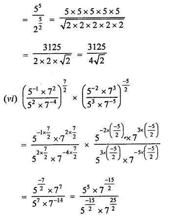 RD Sharma Class 9 Solutions Chapter 2 Exponents of Real Numbers Ex 2.2 Q2.5