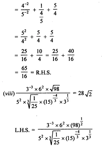 RD Sharma Class 9 Solutions Chapter 2 Exponents of Real Numbers Ex 2.2 Q3.11