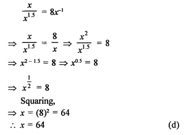 RD Sharma Class 9 Solutions Chapter 2 Exponents of Real Numbers MCQS Q26.2