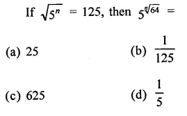 RD Sharma Class 9 Solutions Chapter 2 Exponents of Real Numbers MCQS Q32.1