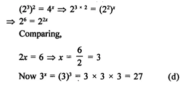 RD Sharma Class 9 Solutions Chapter 2 Exponents of Real Numbers MCQS Q9.1