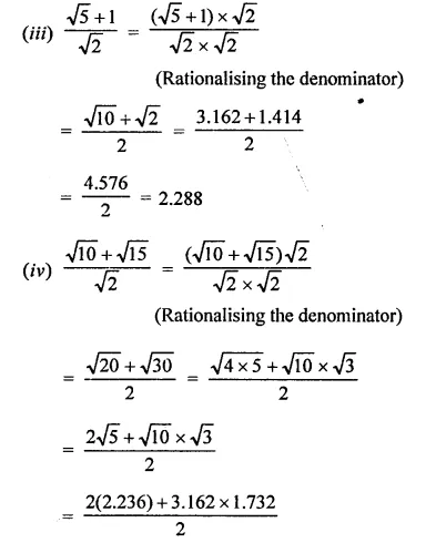 RD Sharma Class 9 Solutions Chapter 3 Rationalisation Ex 3.2 Q2.3