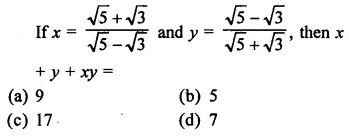 RD Sharma Class 9 Solutions Chapter 3 Rationalisation MCQS Q13.1