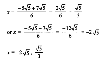 RS Aggarwal Class 10 Solutions Chapter 10 Quadratic Equations Test Yourself 27