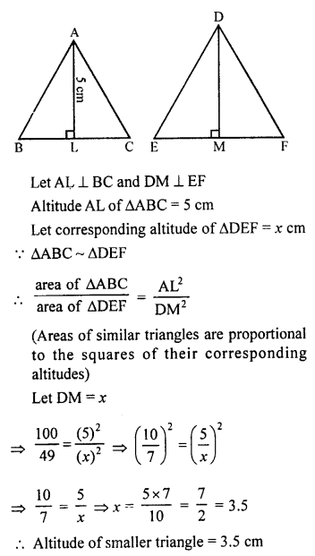 RS Aggarwal Class 10 Solutions Chapter 4 Triangles Ex 4C 7