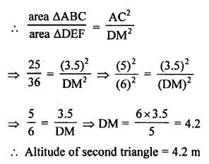 RS Aggarwal Class 10 Solutions Chapter 4 Triangles Test Yourself 5