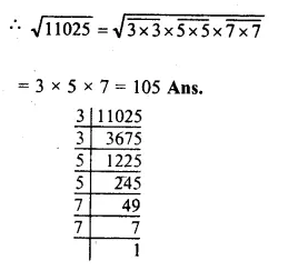 RS Aggarwal Class 8 Solutions Chapter 3 Squares and Square Roots Ex 3D Q10.1