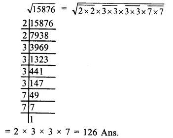 RS Aggarwal Class 8 Solutions Chapter 3 Squares and Square Roots Ex 3D Q11.1