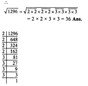 RS Aggarwal Class 8 Solutions Chapter 3 Squares and Square Roots Ex 3D Q4.1