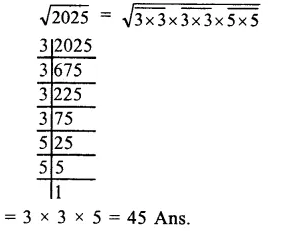 RS Aggarwal Class 8 Solutions Chapter 3 Squares and Square Roots Ex 3D Q5.1