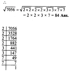 RS Aggarwal Class 8 Solutions Chapter 3 Squares and Square Roots Ex 3D Q7.1